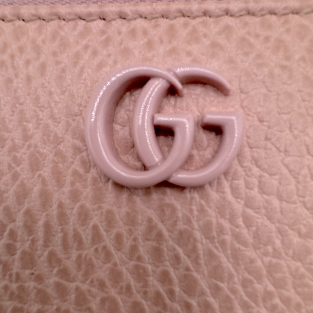NEW GUCCI GG MARMONT PINK ZIP AROUND LEATHER WALLET BOX! - Picture 9 of 16